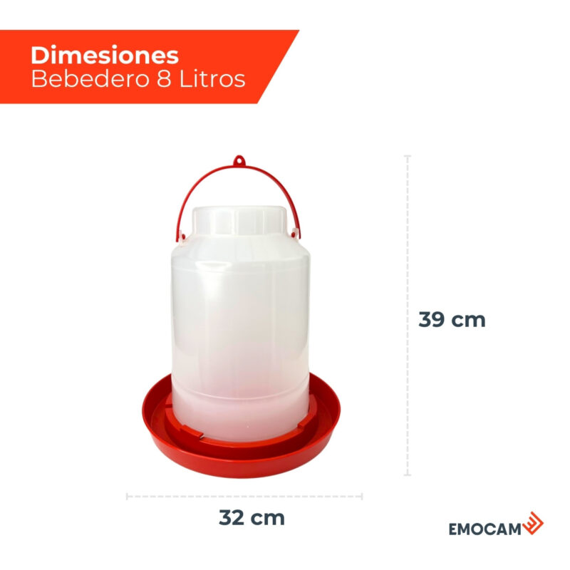 BEBEDERO PARA POLLOS 8.5 LITROS